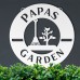 Papa's Garden Sign, customize name, metal sign